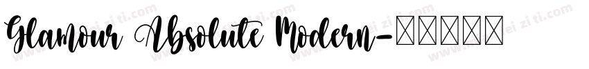 Glamour Absolute Modern字体转换